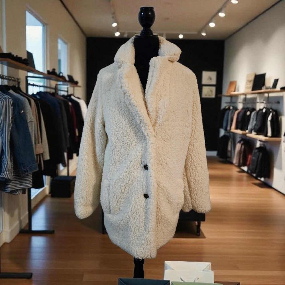 New Look Faux Fur Coat Med